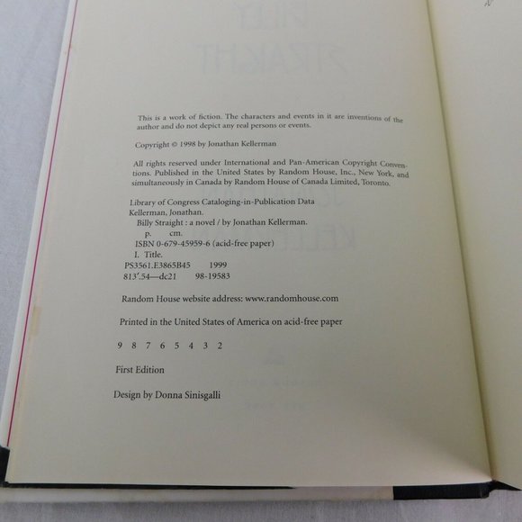 Lot of 2 Jonathan Kellerman HCDJ Petra Connor Billy Straight 1998 Twisted 2004 - Picture 6 of 9